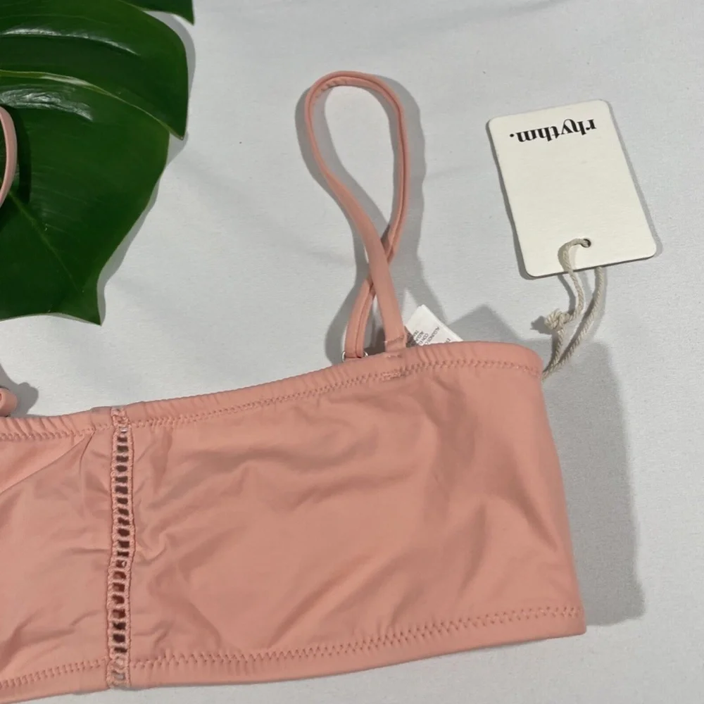 NWT $45 Rhythm. [ Small ] My Bandeau‎ Bikini Top in Flamingo Pink